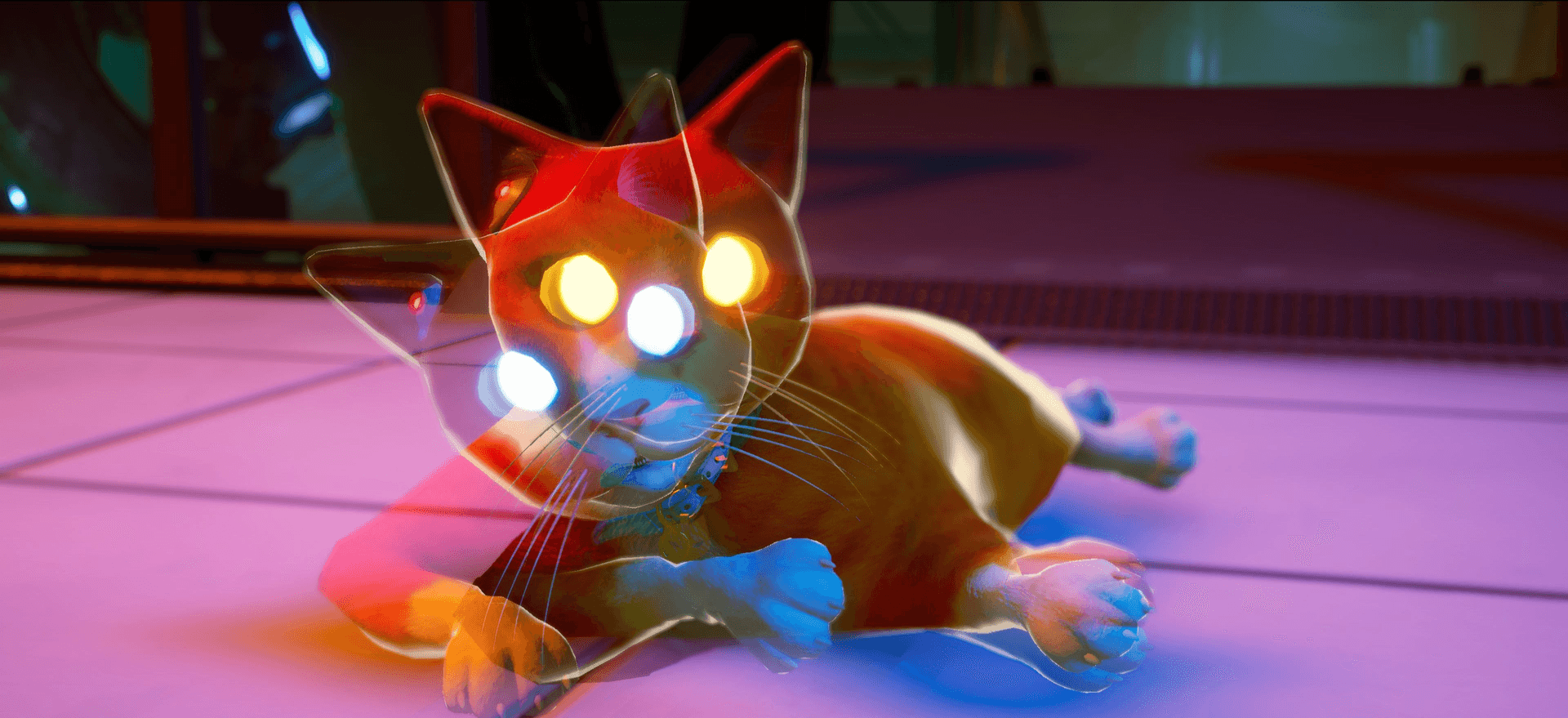 Screenshot of Mittens using her quantum double in Schrodinger's Cat Burglar.